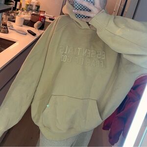 Tan fear of god hoodie